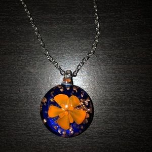 handcrafted glass necklace